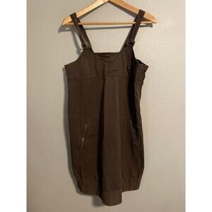 H&M Divided Dress Womens 10 Brown Sleeveless Strappy Relaxed Baggy Grunge Y2K